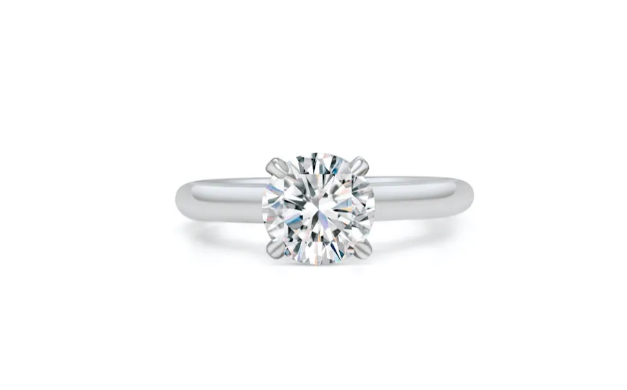 Ring Cartier 1895 Solitaire Engagement 1.09 ct GIA F VVS1 Round Diamond in Platinum