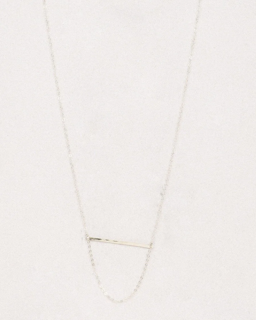 Rise The Bar Necklace, Sterling Silver