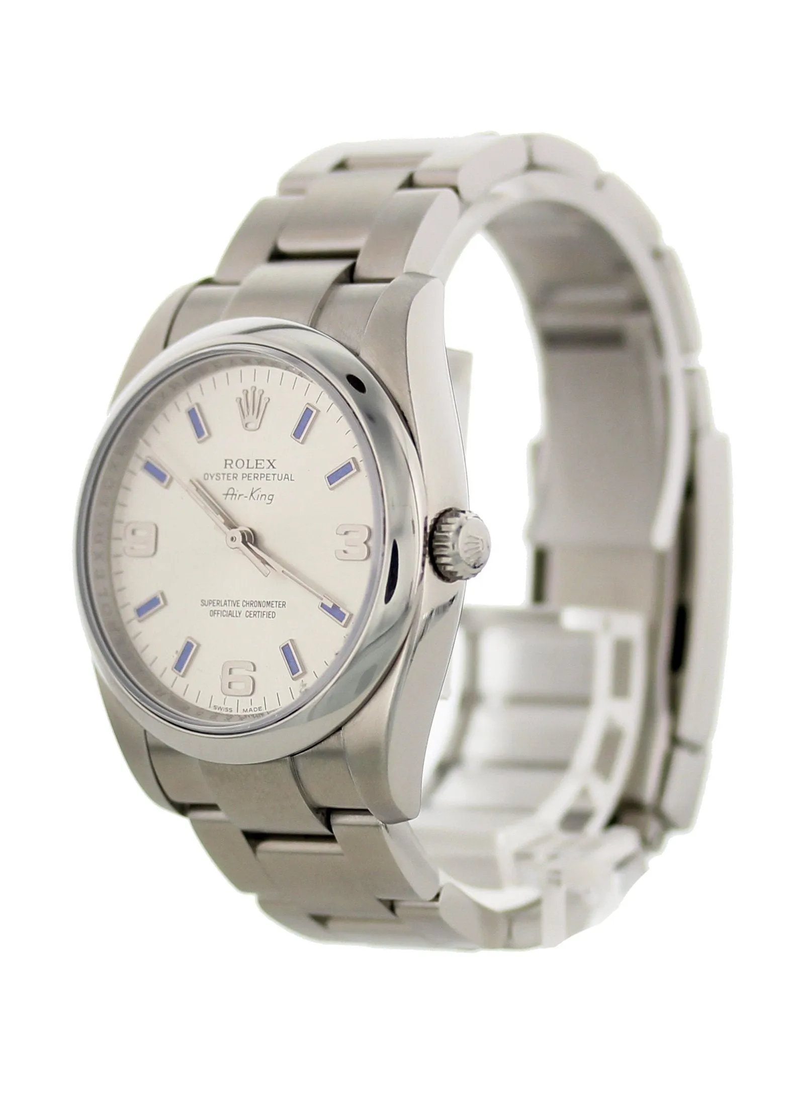 Rolex Air King Precision Steel 114200 34MM case with Rolex Service Papers Serial_G348347