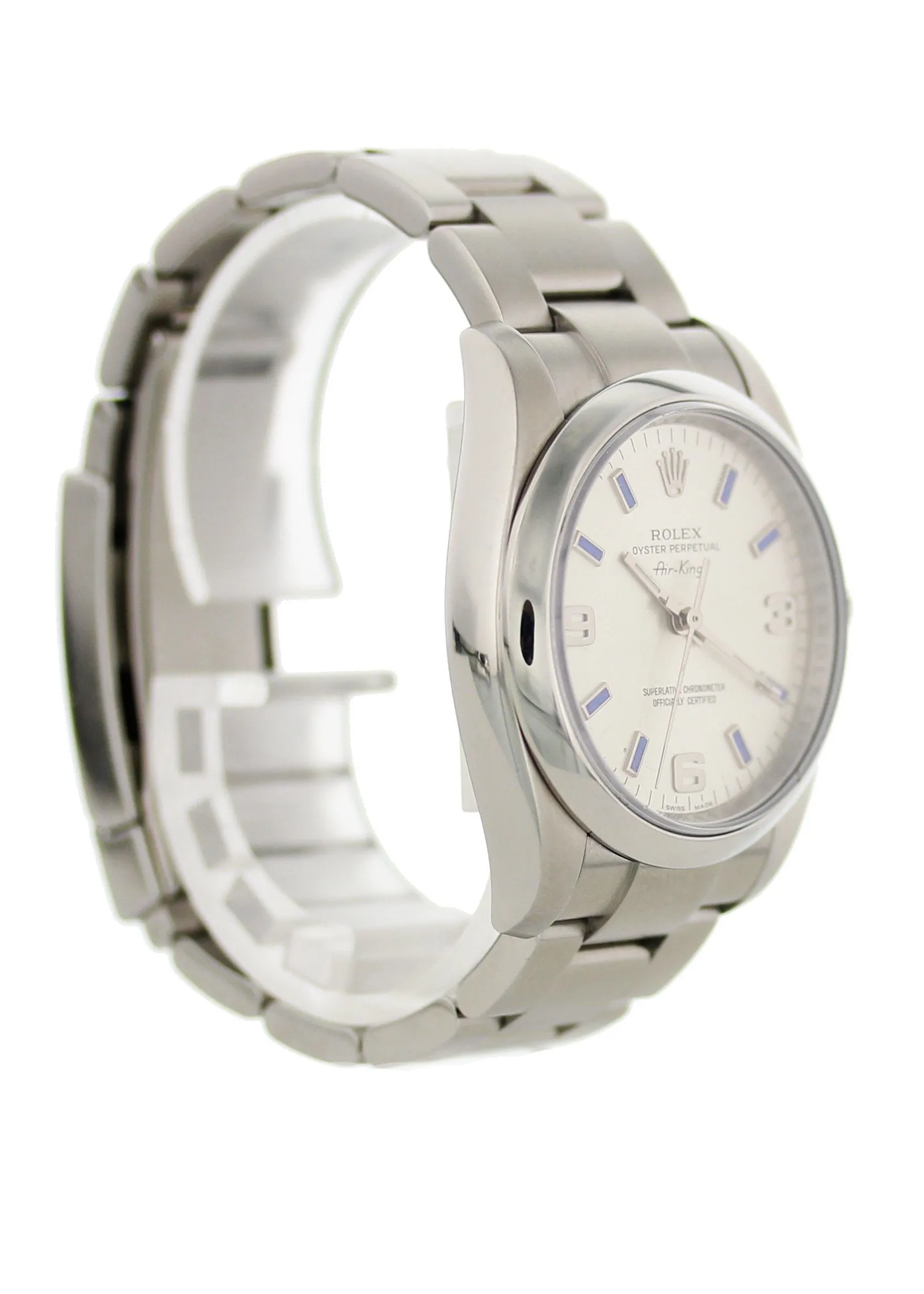 Rolex Air King Precision Steel 114200 34MM case with Rolex Service Papers Serial_G348347