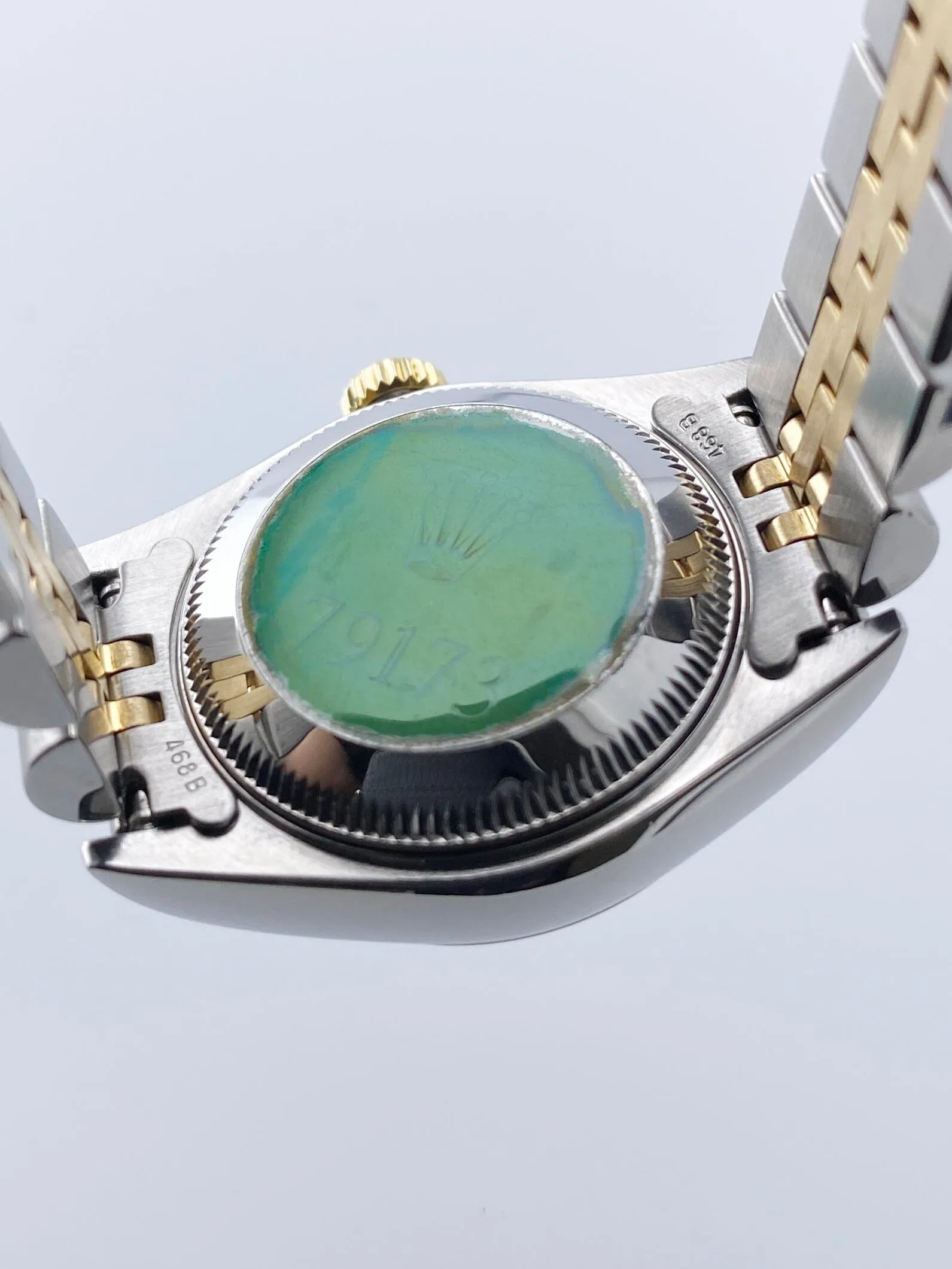 Rolex Datejust 79173 Blue Vignette Diamond Dial Ladies Watch Box Papers