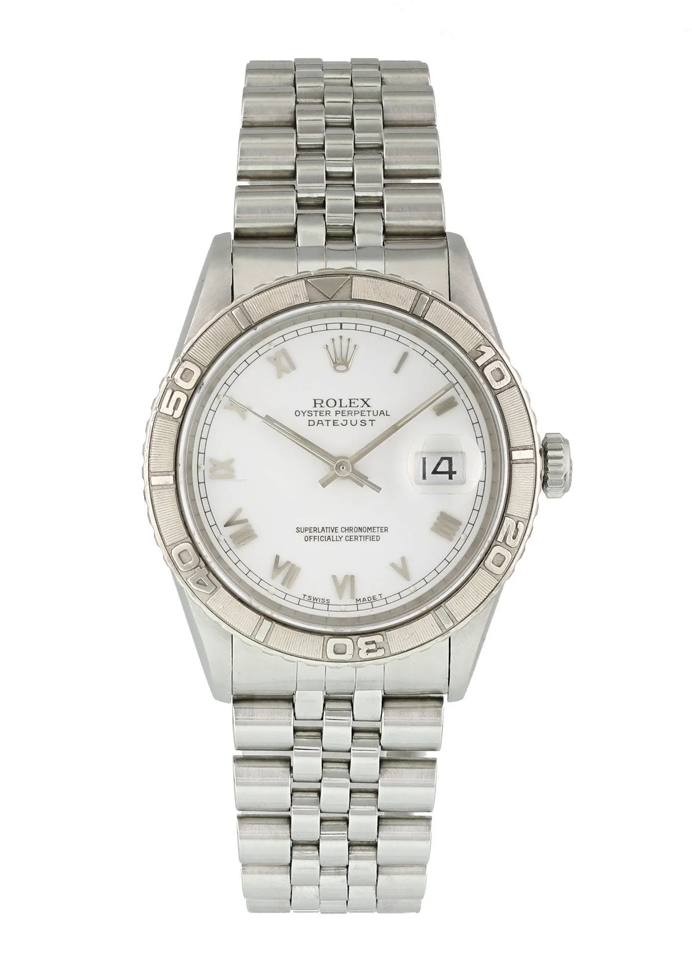 Rolex Datejust Turn O'Graph 16264 Men Watch Original Box & Papers