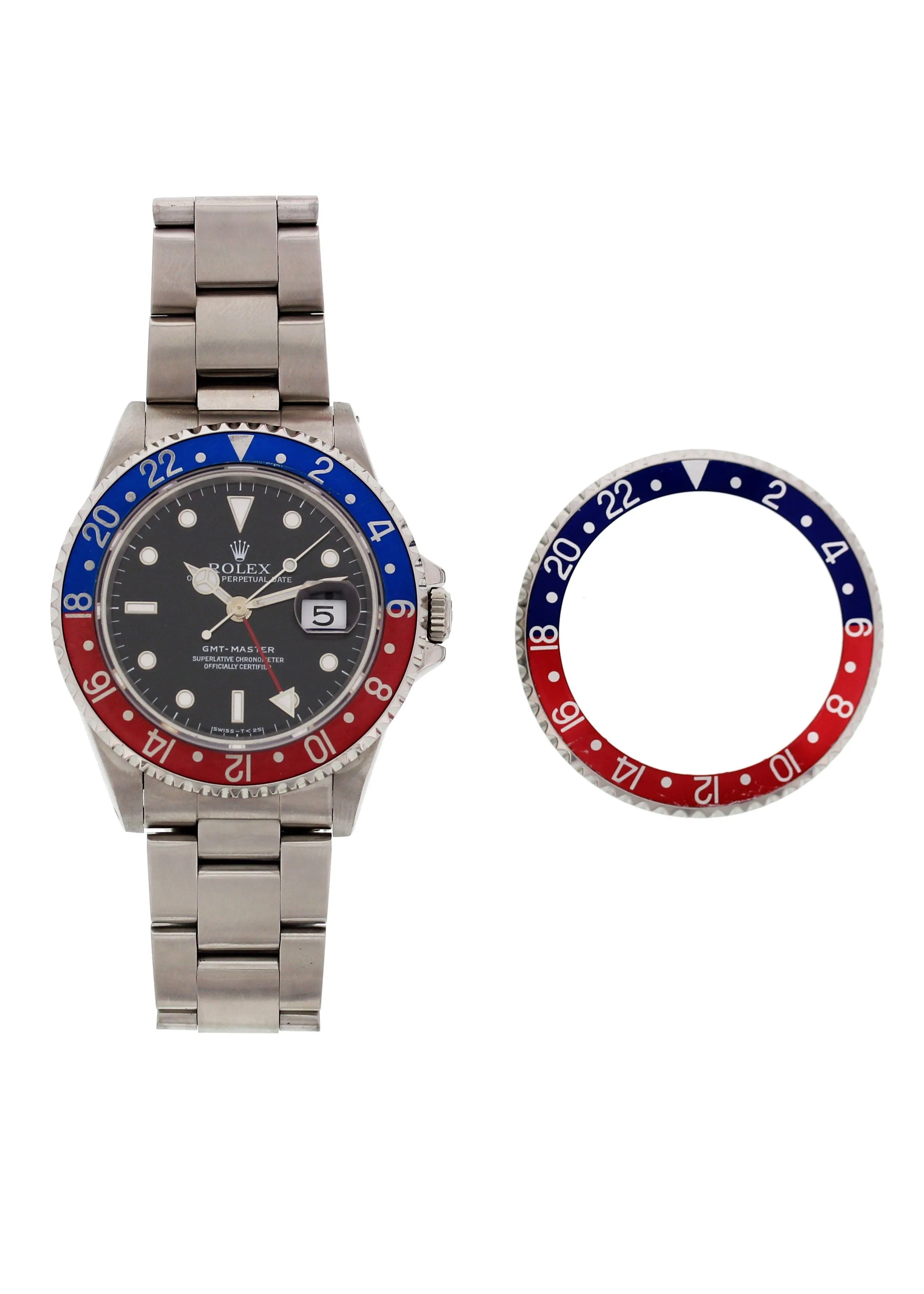 Rolex Oyster Perpetual Date GMT Master Pepsi Bezel 16700 Mens Watch