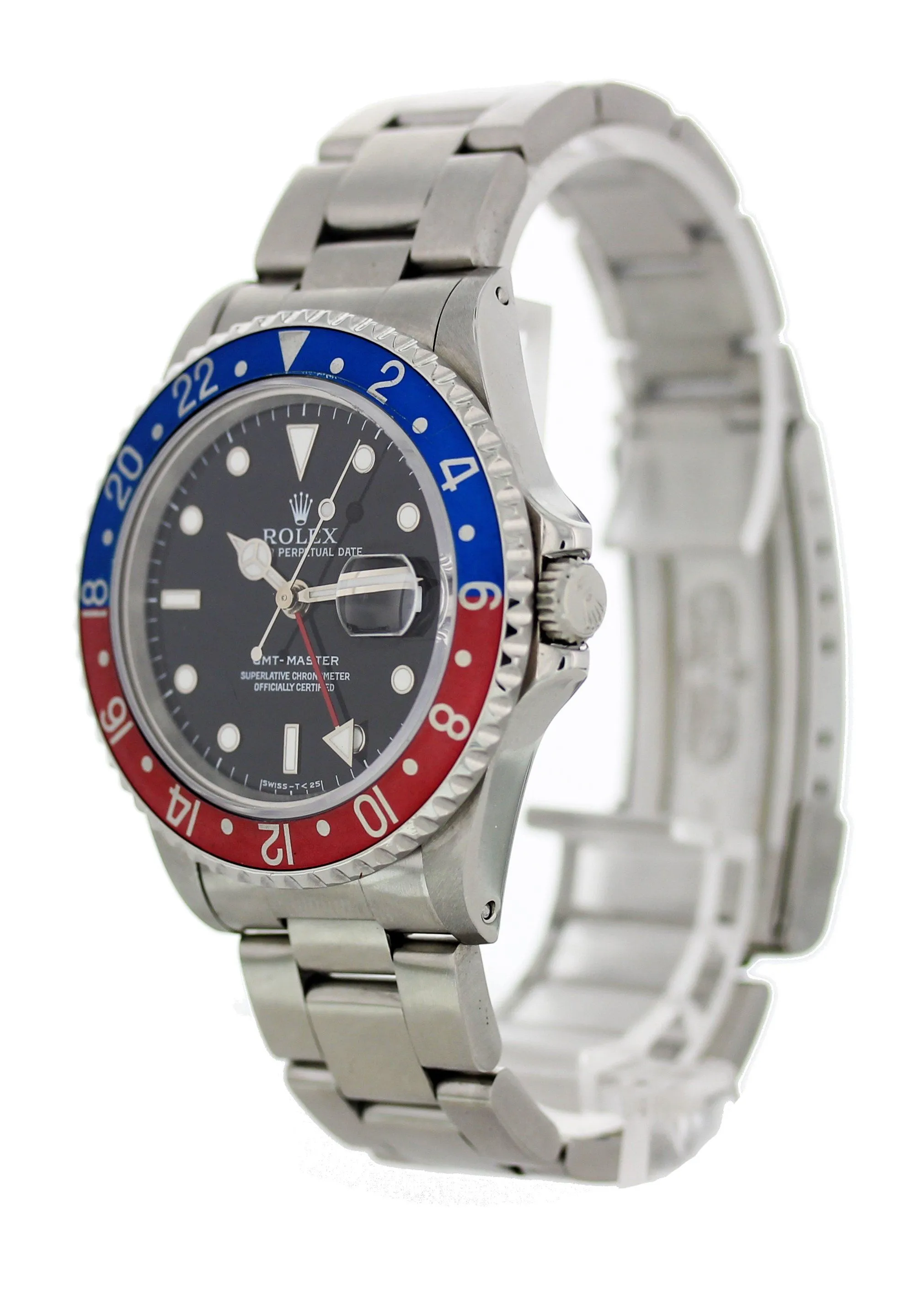 Rolex Oyster Perpetual Date GMT Master Pepsi Bezel 16700 Mens Watch