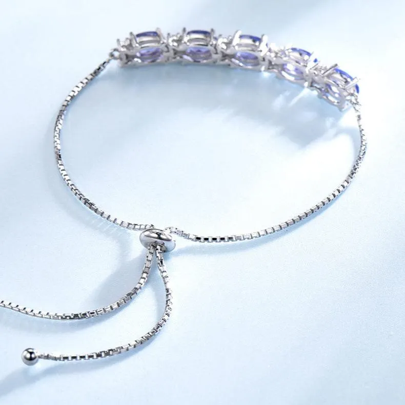 Romantic Aquamarine Oval Cut Bracelet