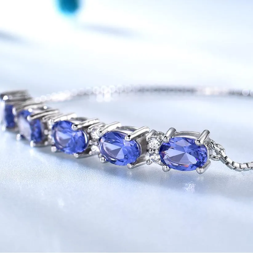 Romantic Aquamarine Oval Cut Bracelet