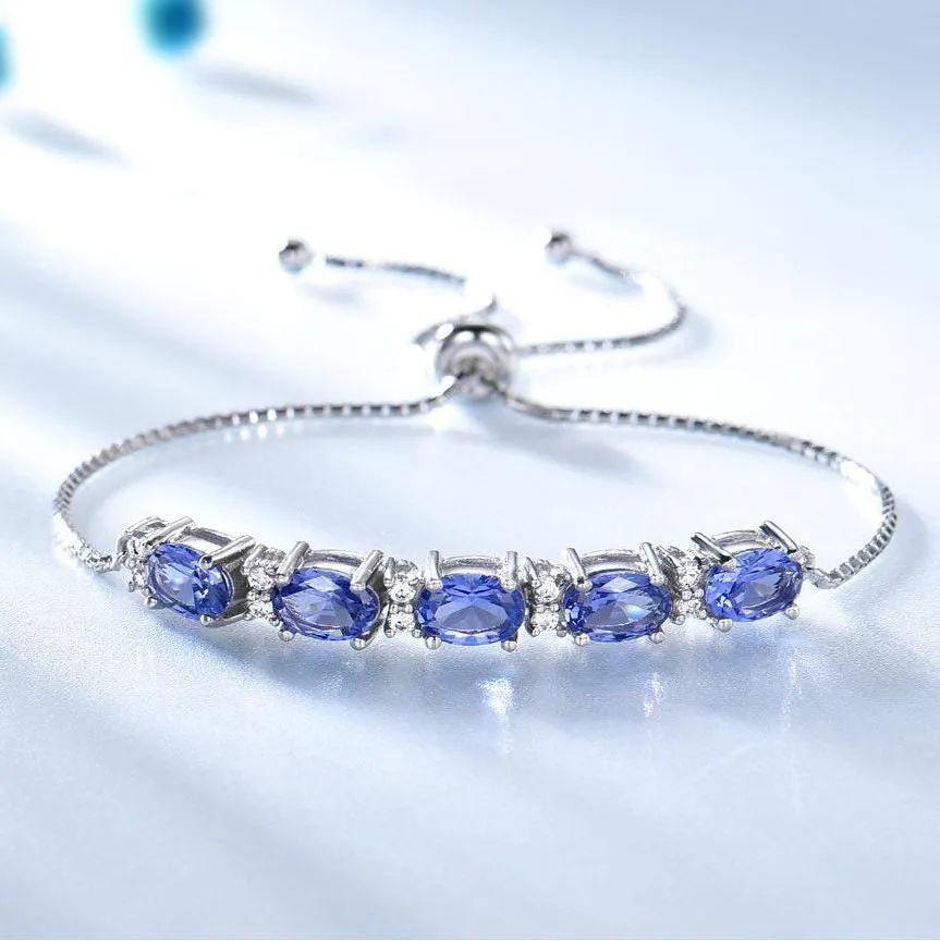 Romantic Aquamarine Oval Cut Bracelet