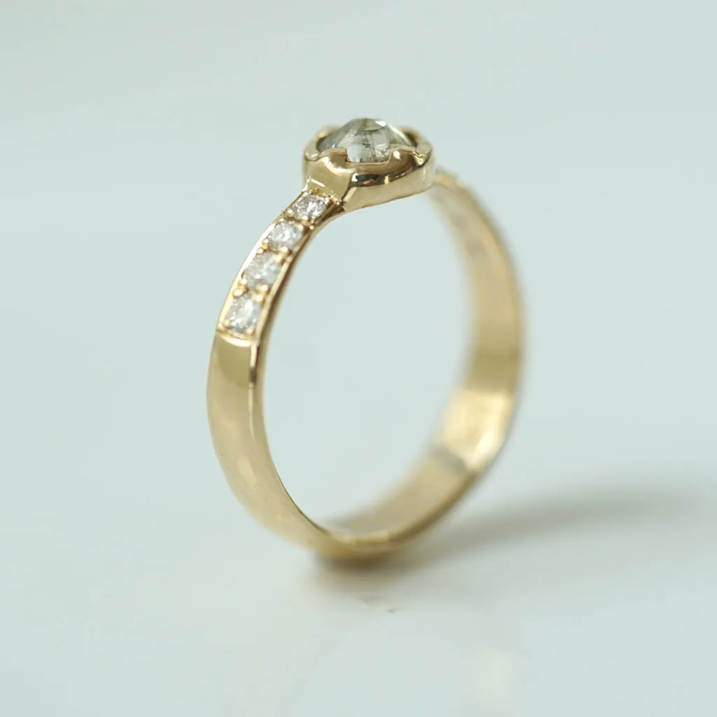 Rose Cut Diamond Solitaire I