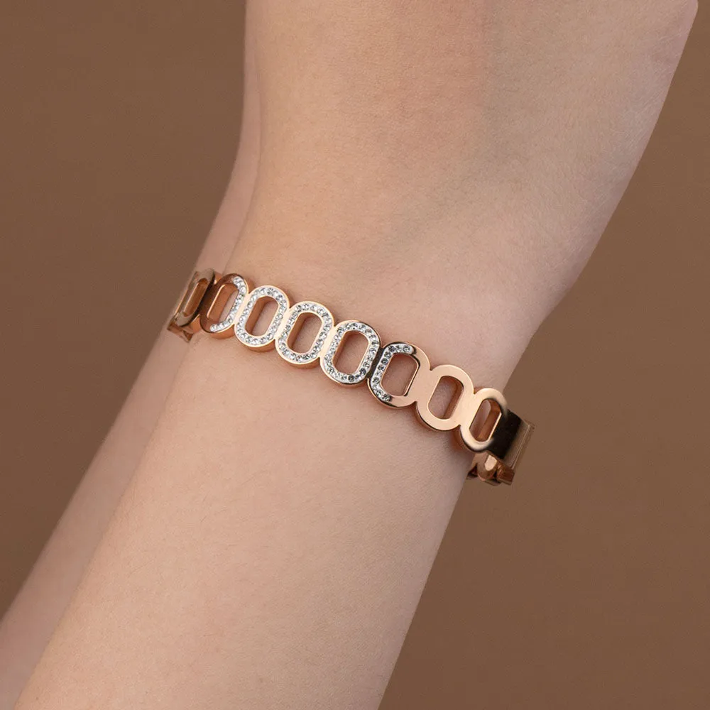 Rose Gold Diamond Reversible Bracelet