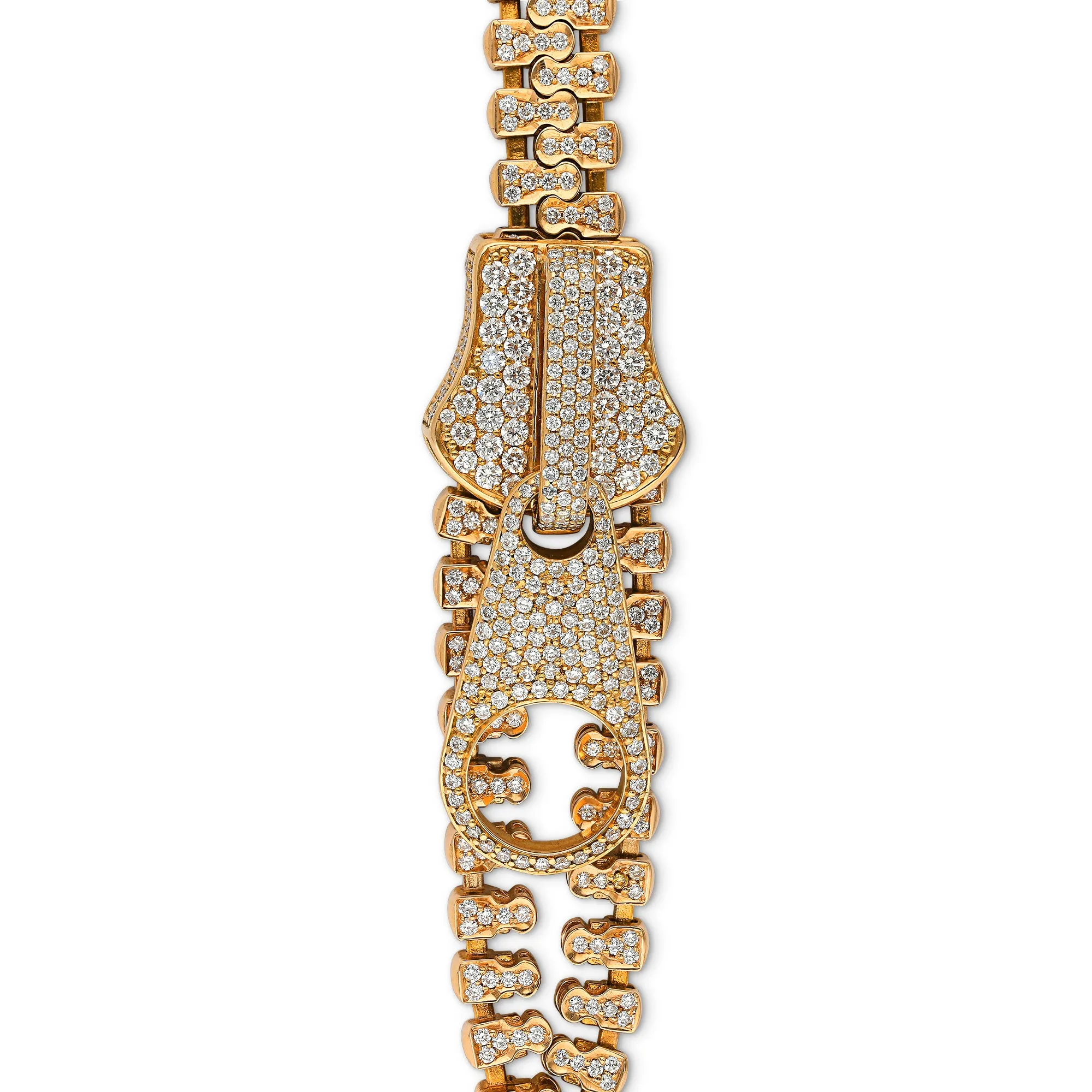 Rose Gold Zipper Bracelet - 4.96 Carat