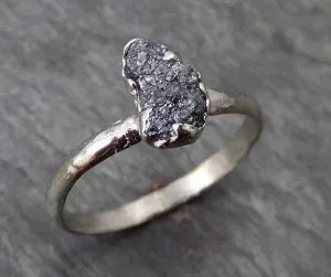 rough diamond engagement ring raw 14k white gold wedding ring wedding solitaire rough diamond ring byangeline 0271 Alternative Engagement