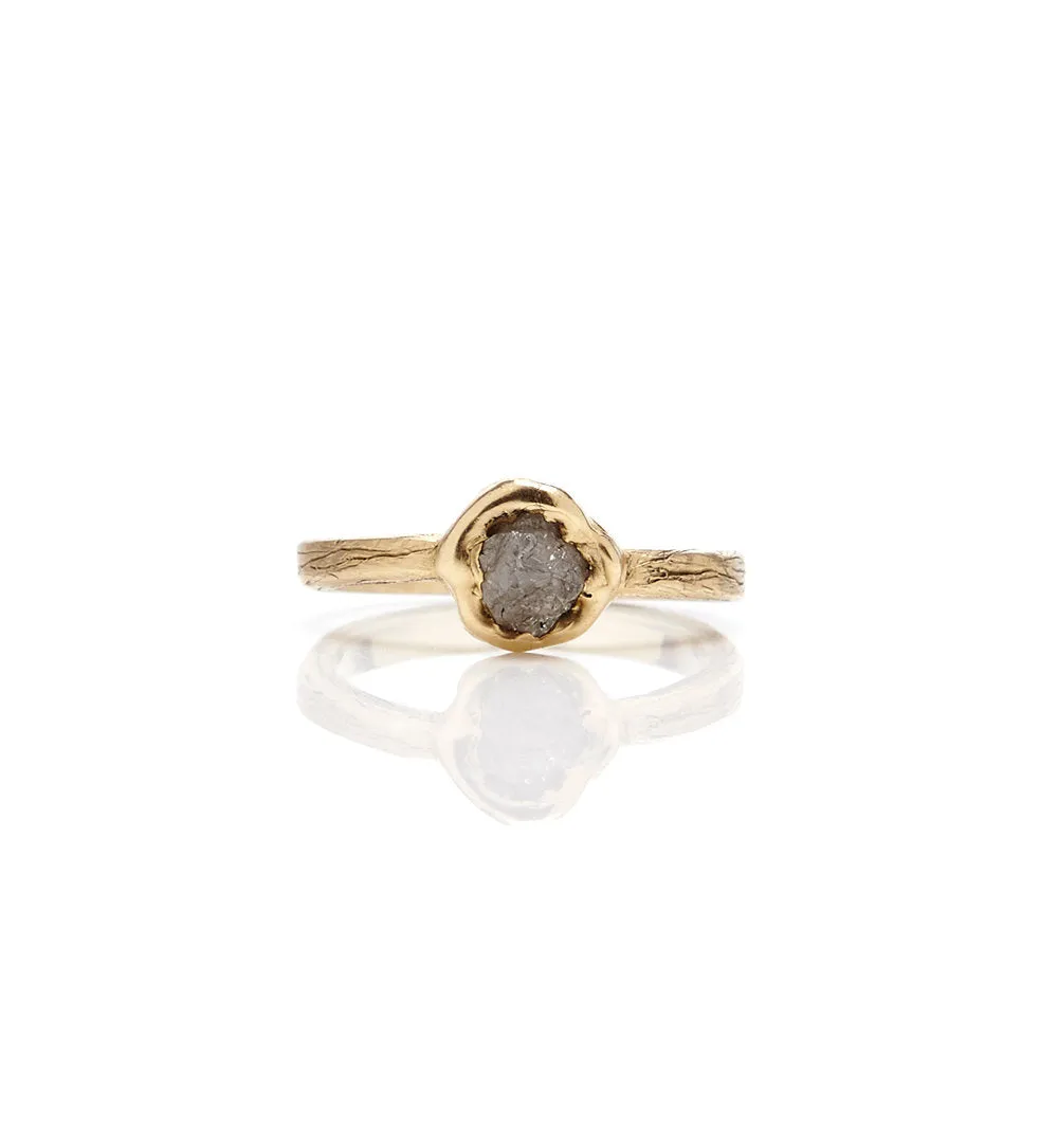 Rough Diamond Solitaire Ring