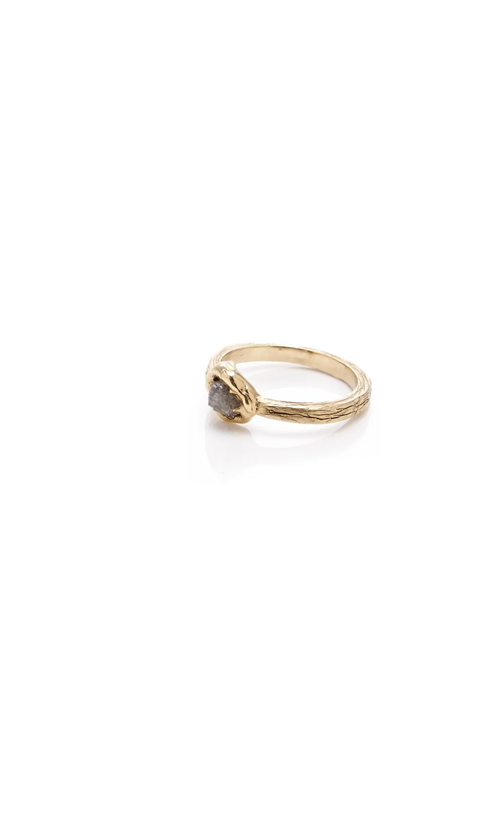 Rough Diamond Solitaire Ring