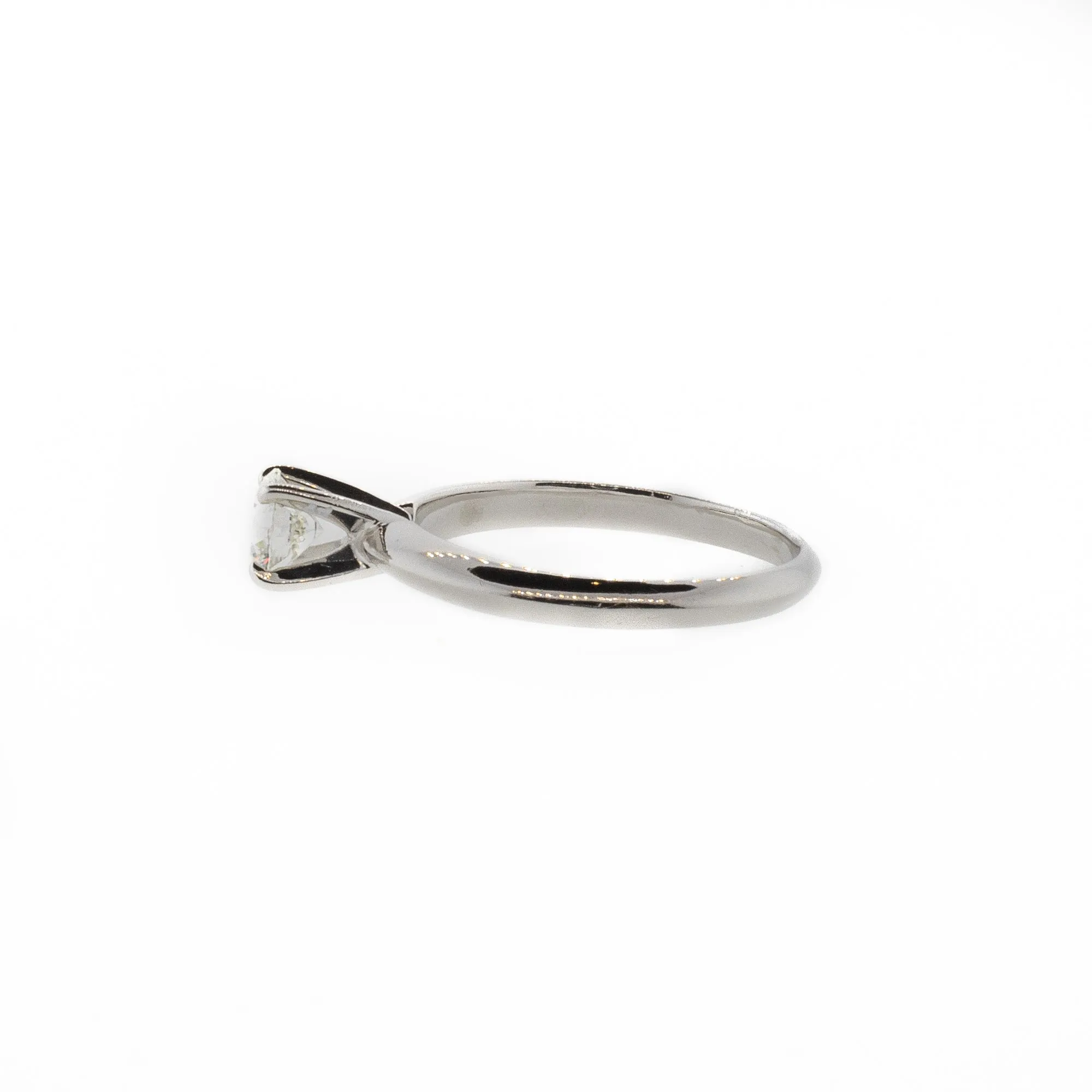 Round Brilliant Cut Diamond Solitaire White Gold Ring