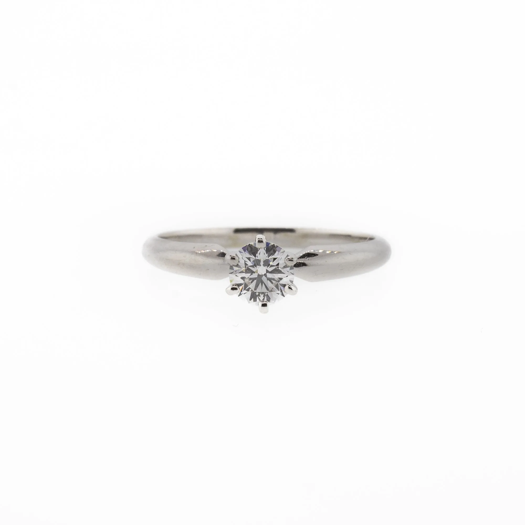 Round Brilliant Diamond Solitaire White Gold Ring
