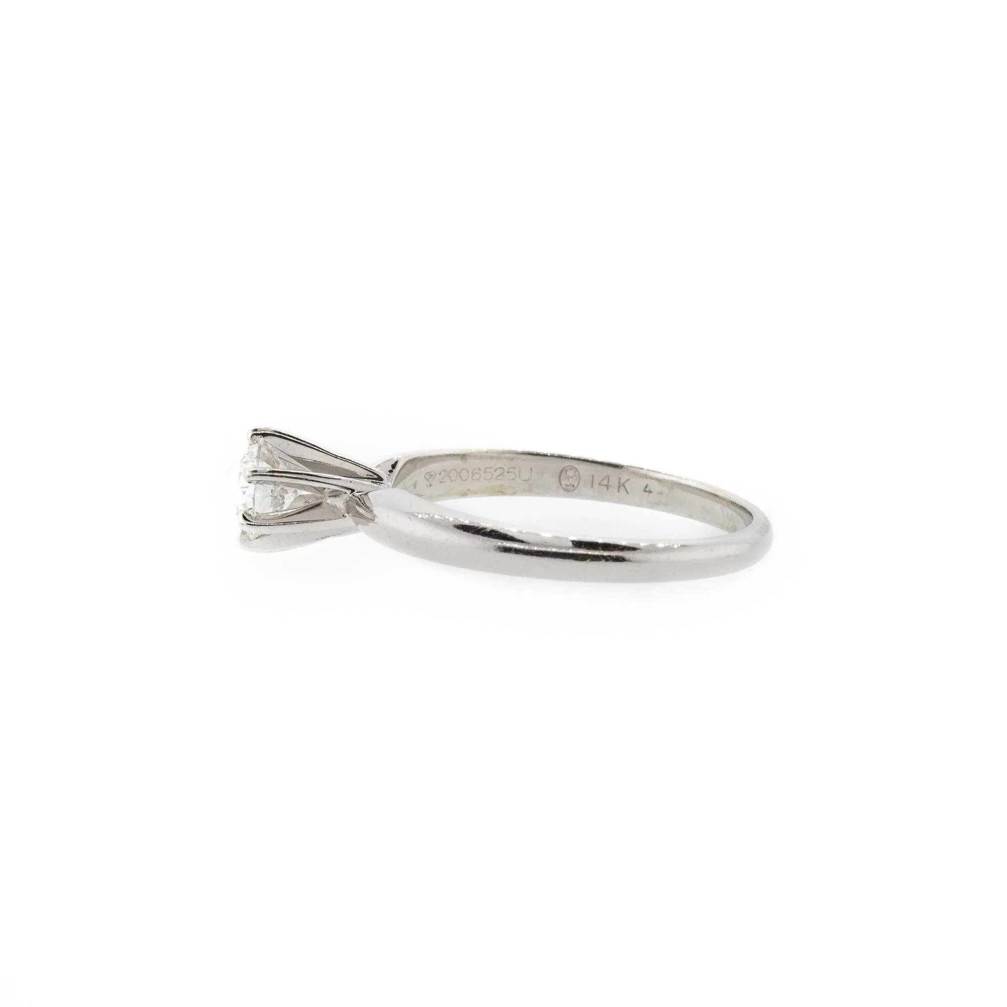Round Brilliant Diamond Solitaire White Gold Ring