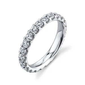 Round Cut 2.0ct Platinum Diamond Eternity Band Ring