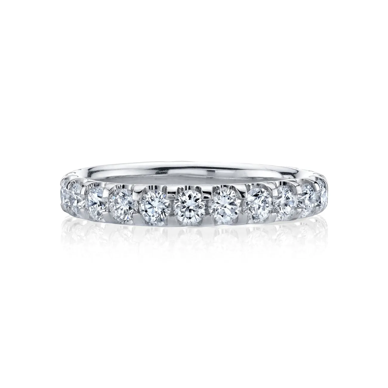 Round Cut 2.0ct Platinum Diamond Eternity Band Ring