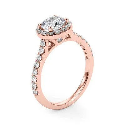 Round Halo Engagement Ring