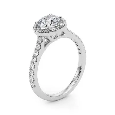 Round Halo Engagement Ring
