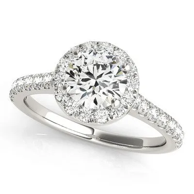 Round Halo Engagement Ring