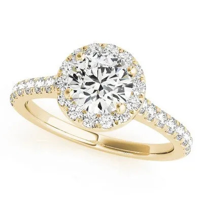 Round Halo Engagement Ring