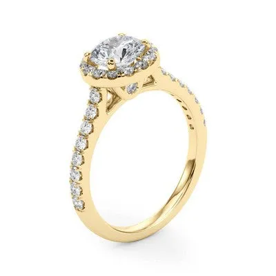 Round Halo Engagement Ring