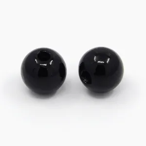 Round Plastic 2.5mm Black Pearl Per Gram