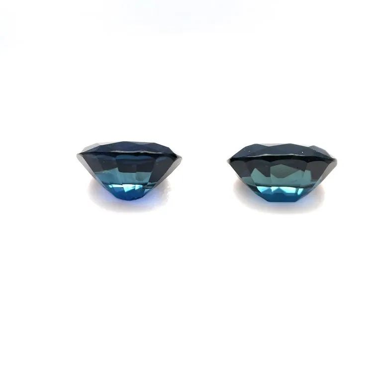 Royal Blue Sapphire Pair, 3.82 Carats Total, Loose Gemstones for Earrings