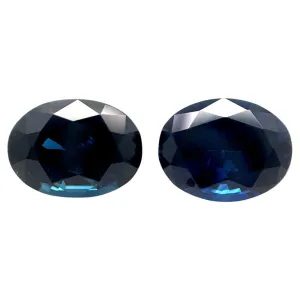 Royal Blue Sapphire Pair, 3.82 Carats Total, Loose Gemstones for Earrings