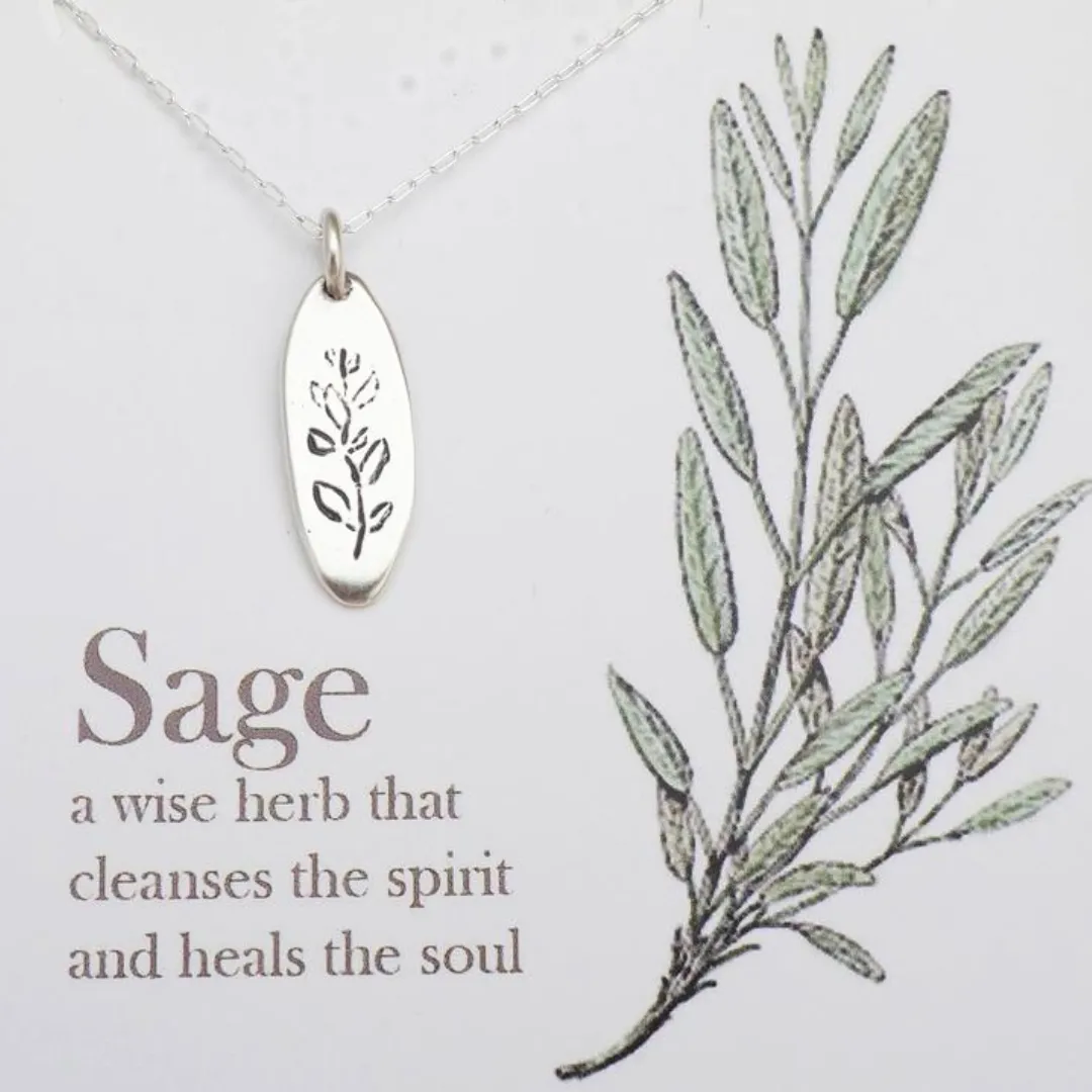 Sage Botanical Amulet Necklace