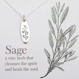 Sage Botanical Amulet Necklace