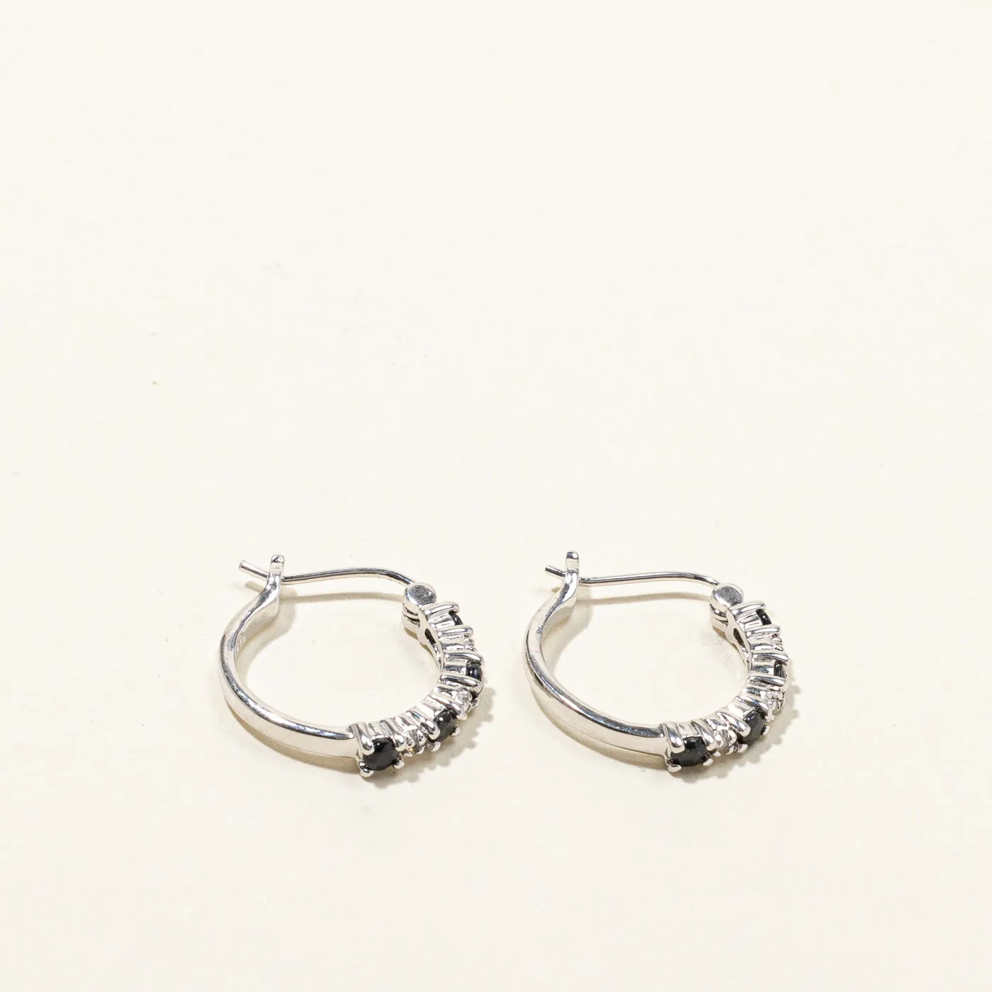 Sapphire & Diamond Hoop Earrings | 0.48ctw | 0.03ctw |