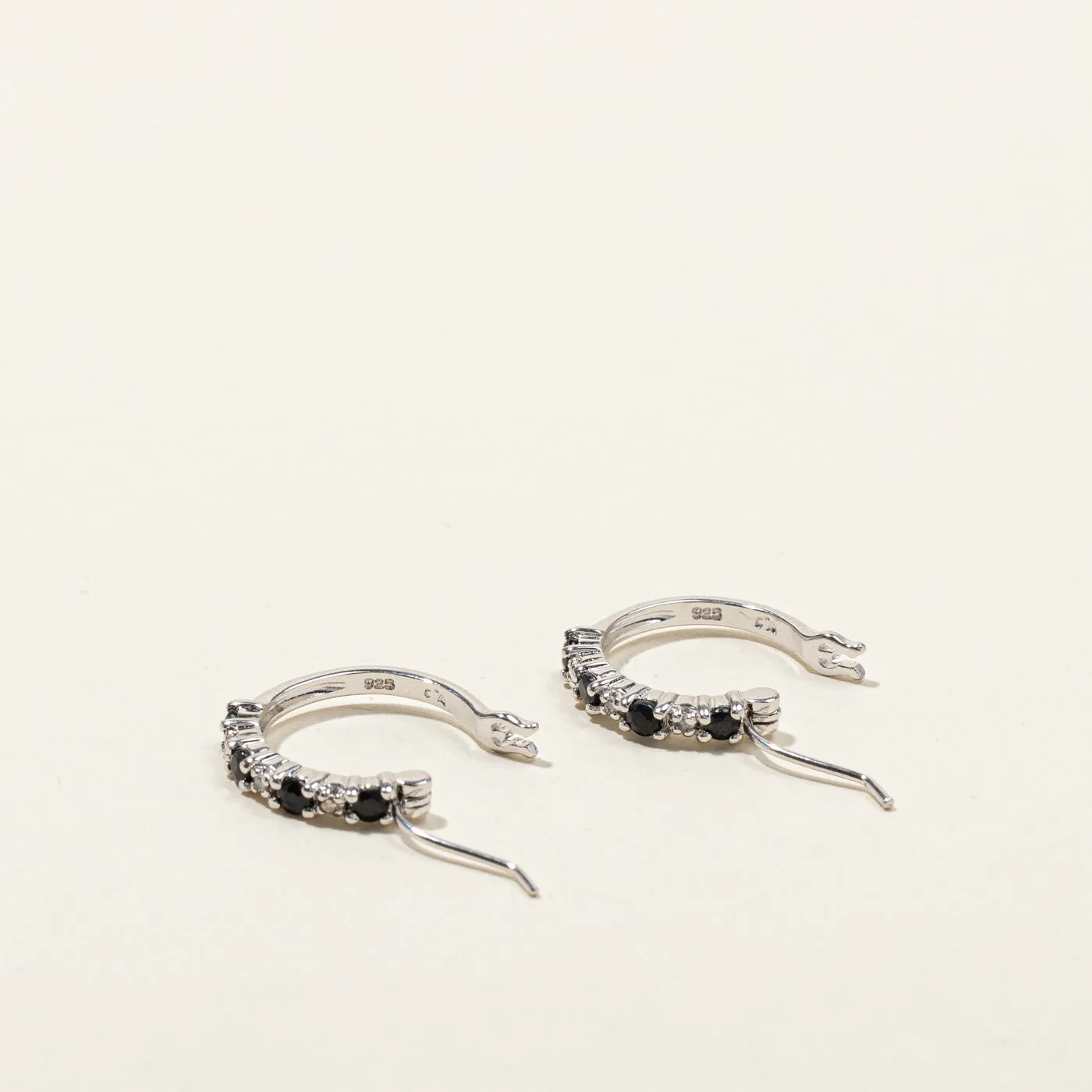 Sapphire & Diamond Hoop Earrings | 0.48ctw | 0.03ctw |