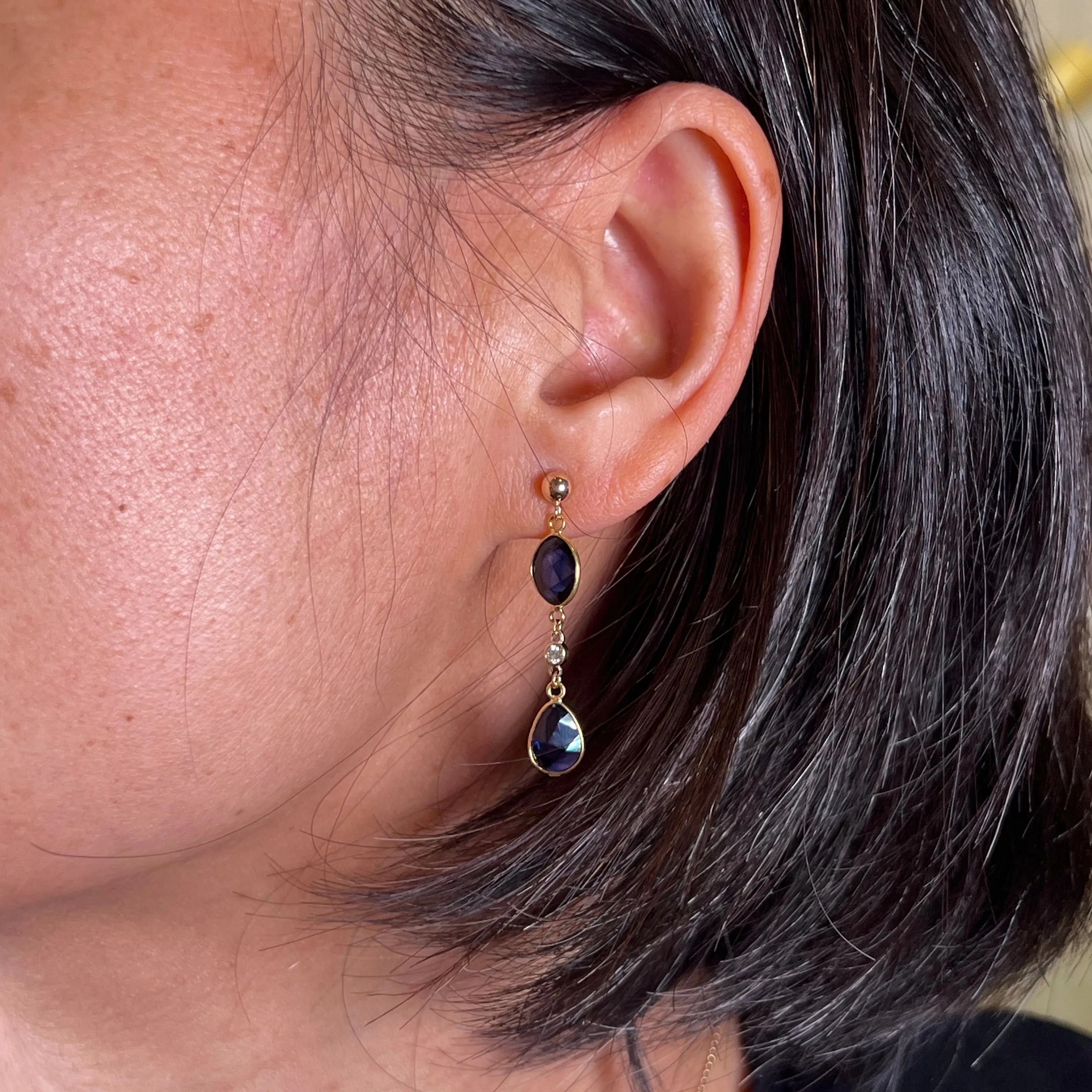 Sapphire Diamond earrings