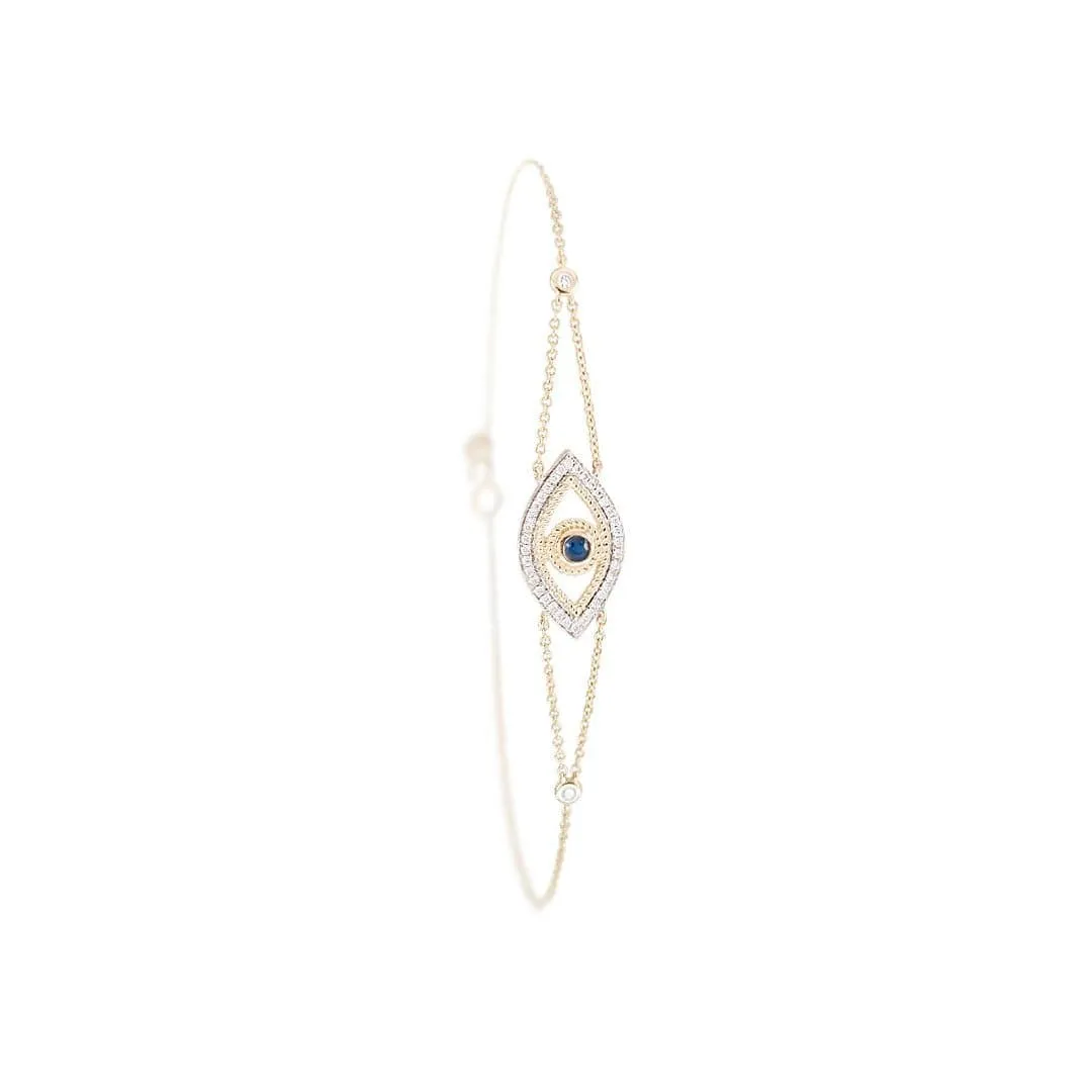 Sapphire Diamond Eye Bracelet