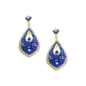 Sapphire Radiance Drop Earrings