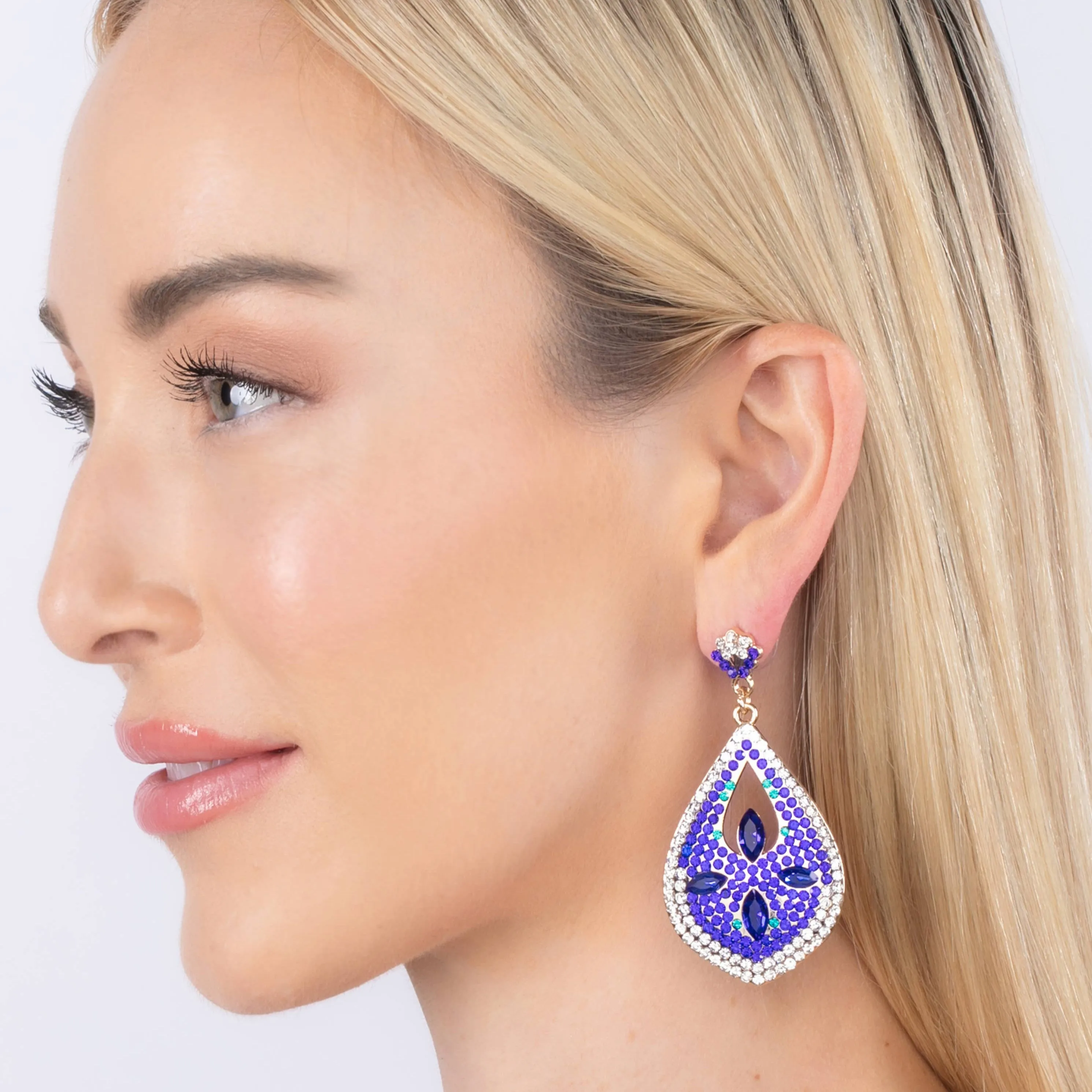Sapphire Radiance Drop Earrings