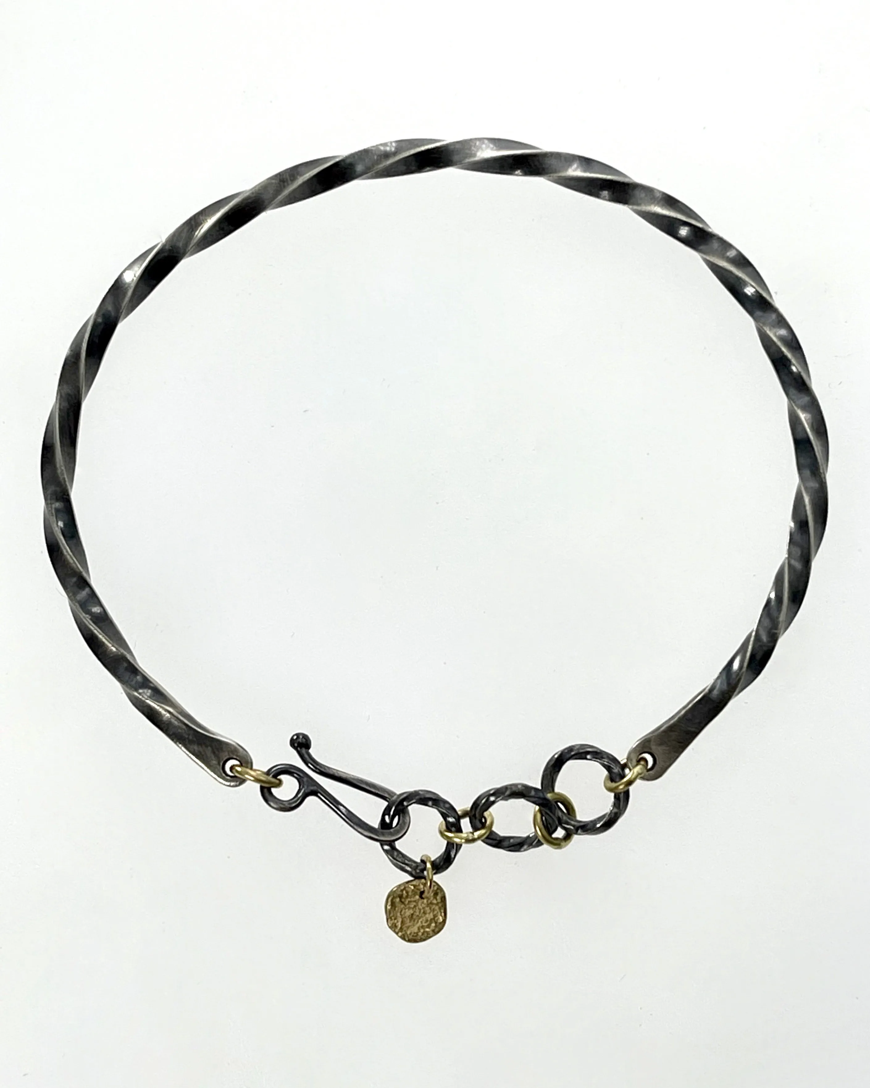 Sarah McGuire Bias Cuff Bracelet with Two Tone Kelp Clasp