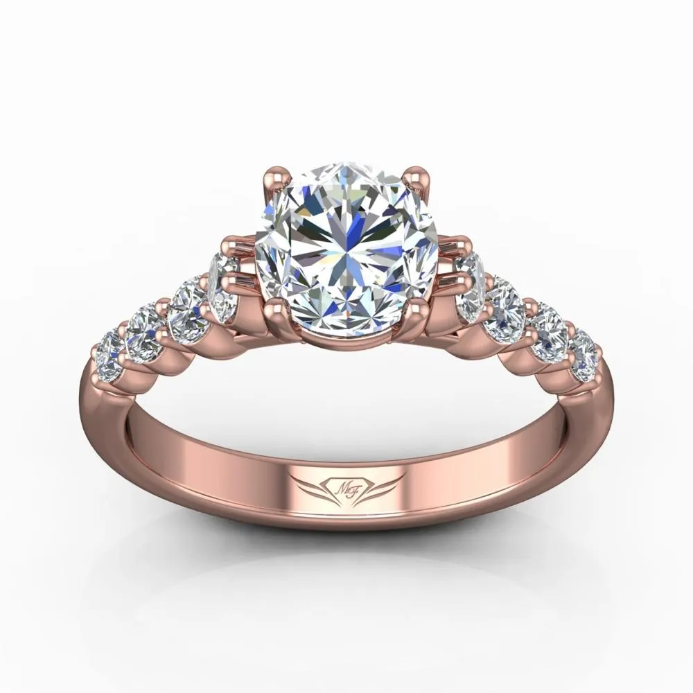 Shared Prong Engagement Ring