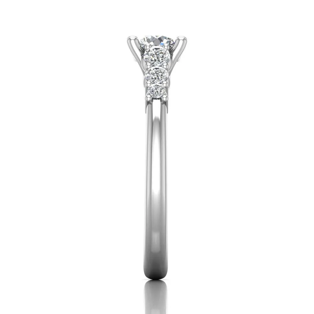 Shared Prong Engagement Ring
