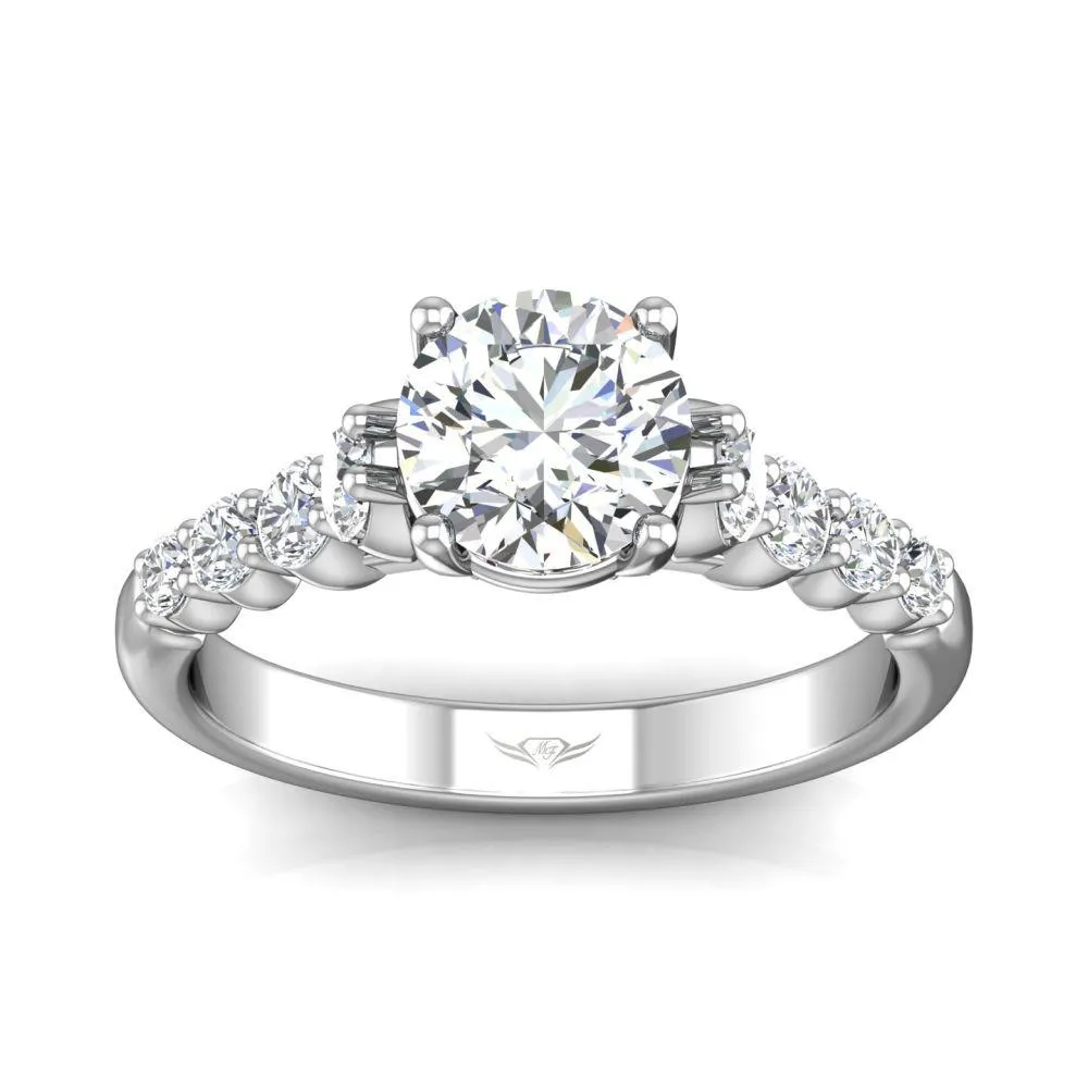 Shared Prong Engagement Ring