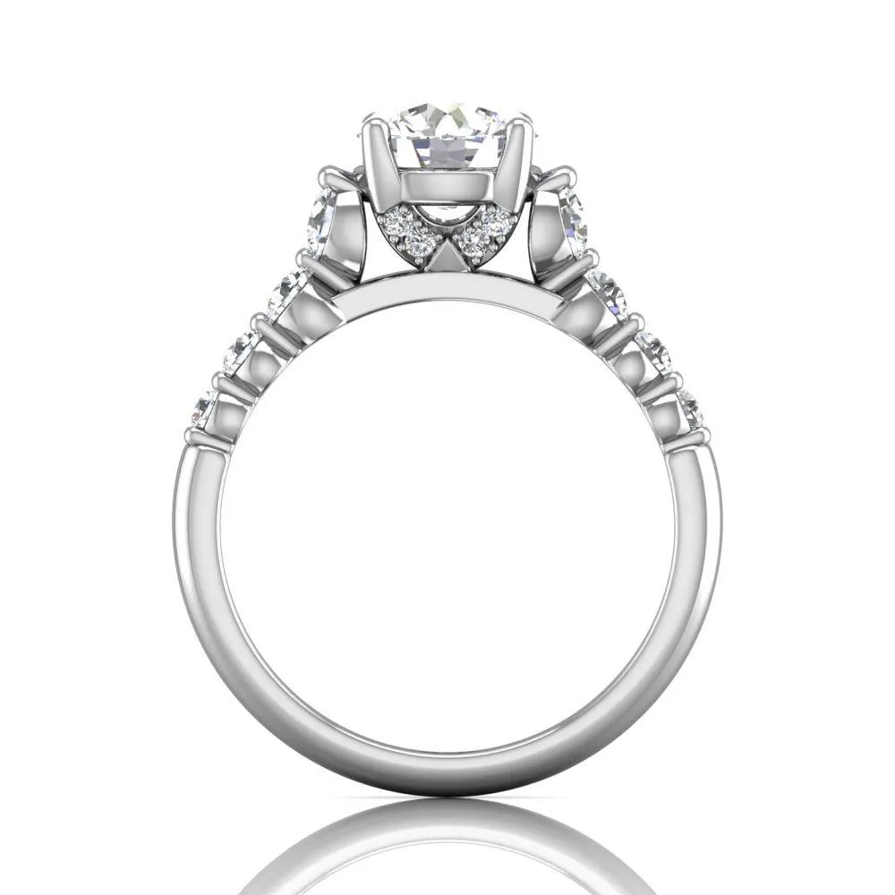 Shared Prong Engagement Ring