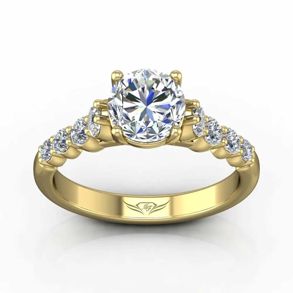 Shared Prong Engagement Ring