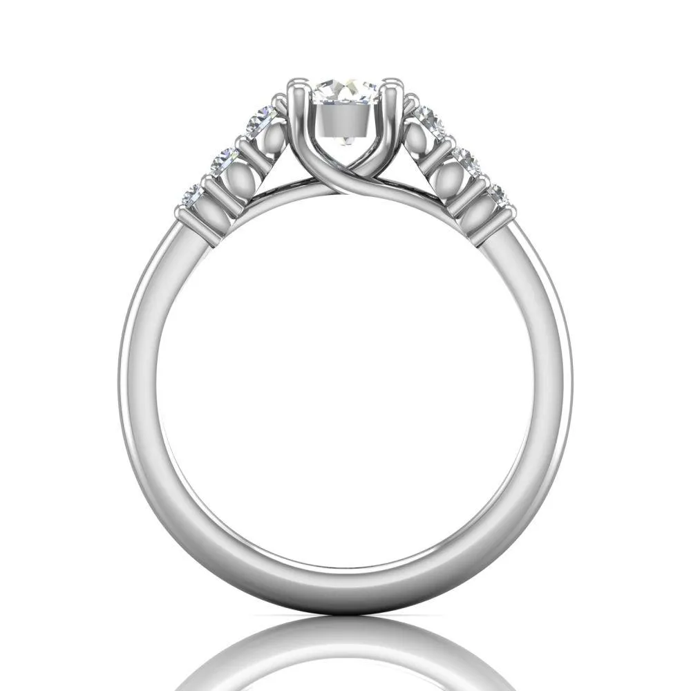 Shared Prong Engagement Ring