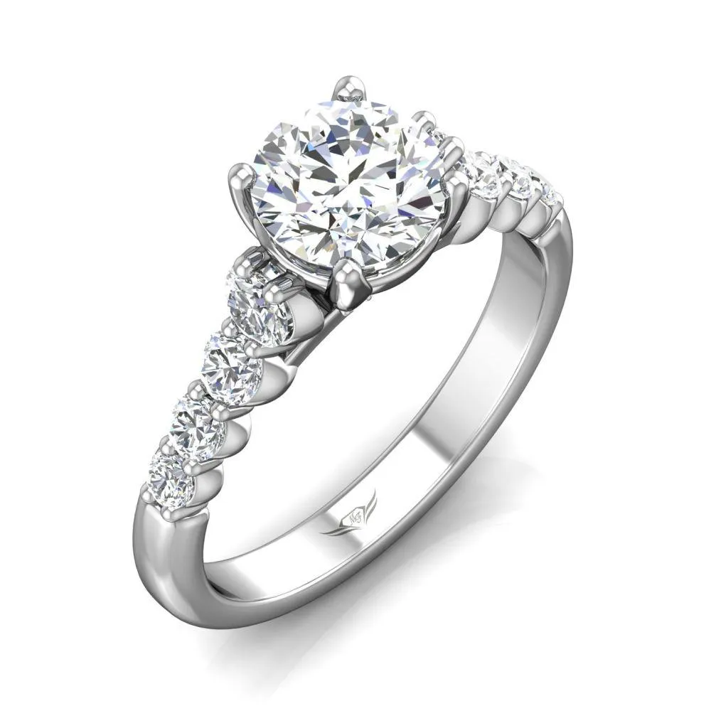 Shared Prong Engagement Ring