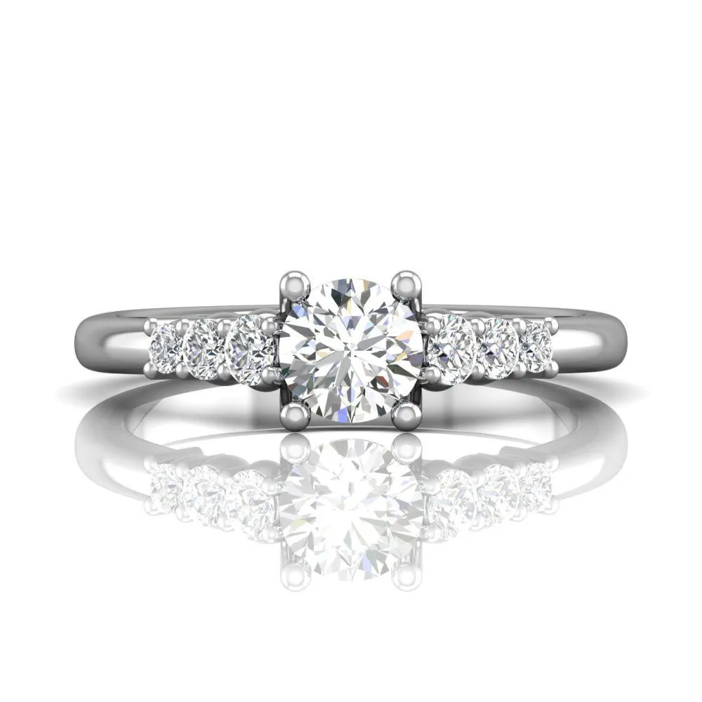 Shared Prong Engagement Ring