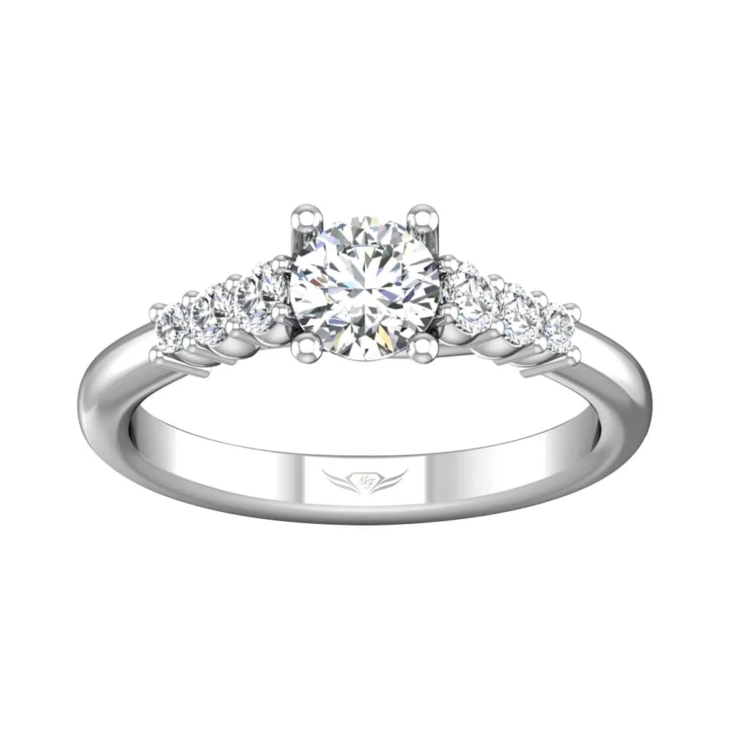 Shared Prong Engagement Ring