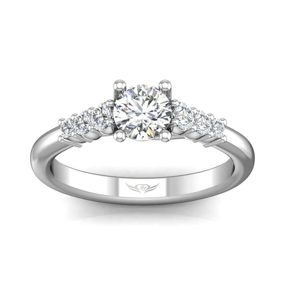 Shared Prong Engagement Ring