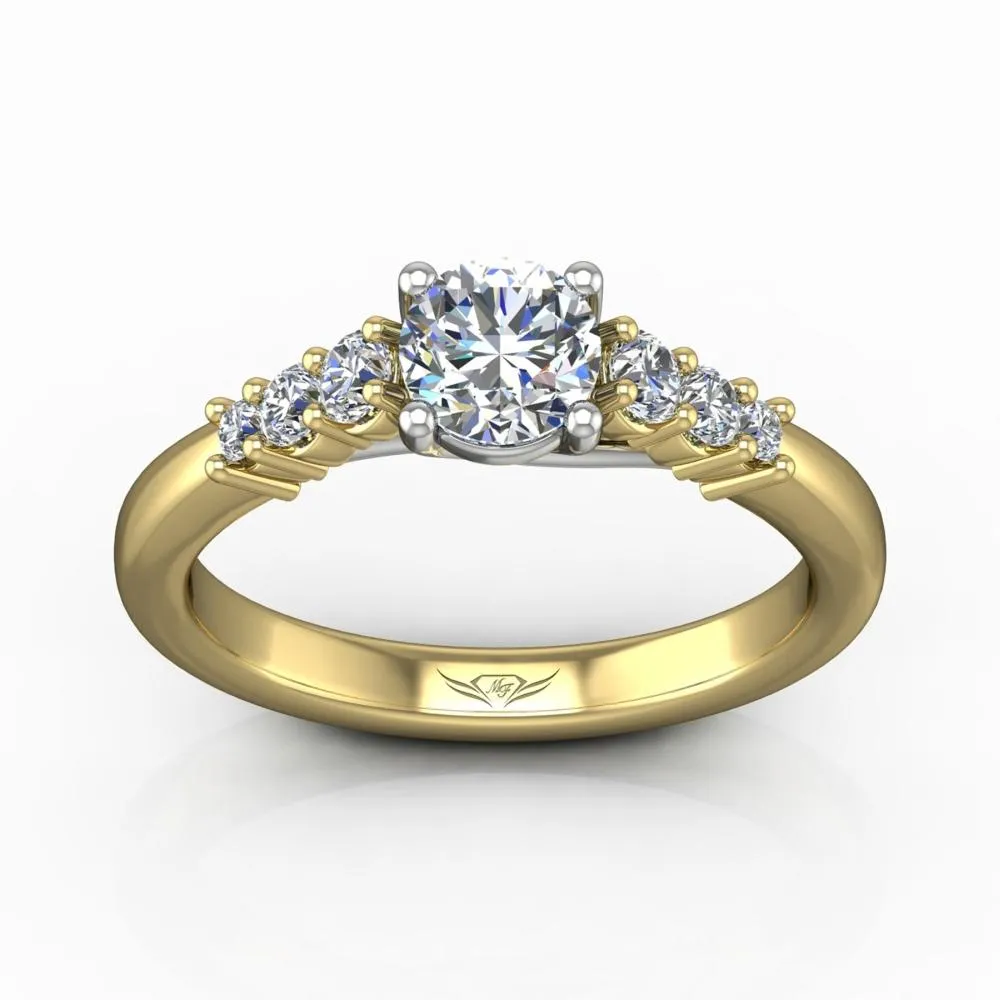 Shared Prong Engagement Ring